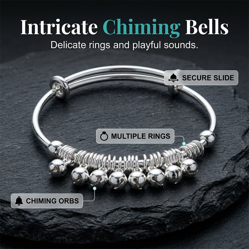☀️ SOMMARERBJUDANDE: 50 % rabatt på det eleganta armbandet med silverklockor! 🔔💖 (Endast under en begränsad tid!) ⌛
