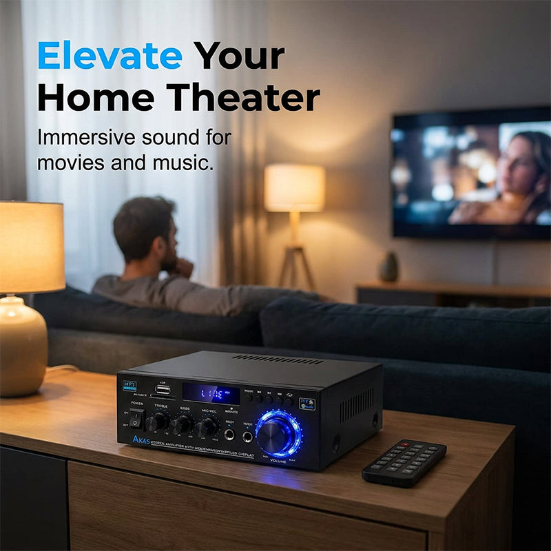 🎶 Digital karaoke-förstärkare – Bluetooth, USB & AUX, perfekt för mikrofon, gitarr & högtalare, kompakt & lätt att ta med 🎸