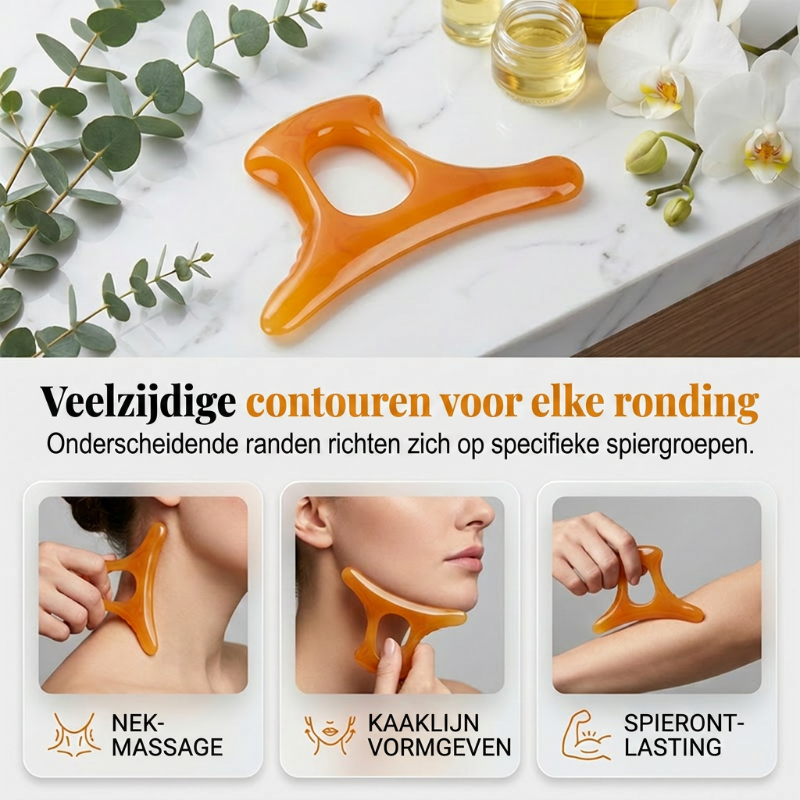 Gua Sha-platta för hela kroppens konturer