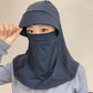 Andningsbar helmask med hål för hästsvans