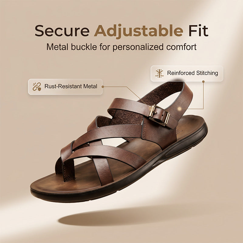 🔥Herr Romerska Sandaler Sommar Casual Mjuk Sula Strandskor