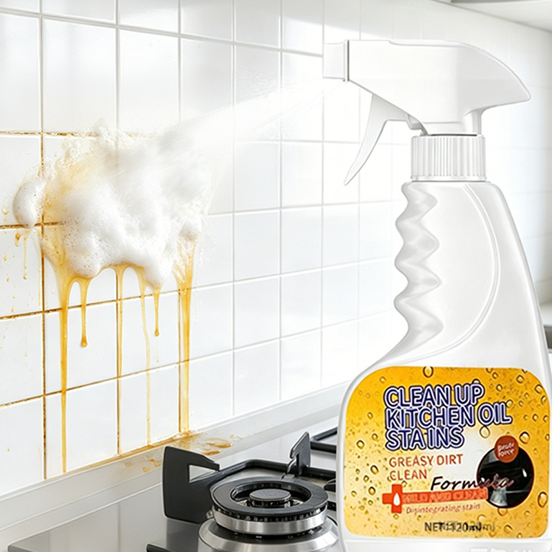 Kraftfull fettlösande rengöringsspray för köket