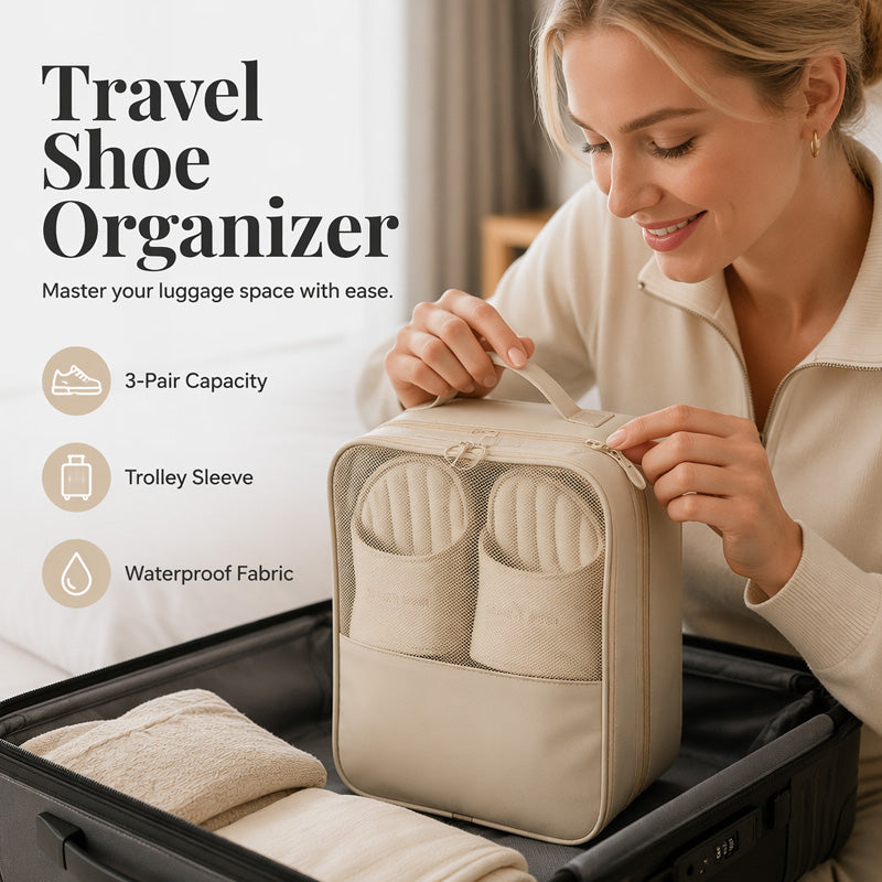 👟 50 % RABATT NU! 🧳 Portabel skopåse för resor – håll skorna separata och bagaget organiserat – perfekt för flygplatsen ✈️