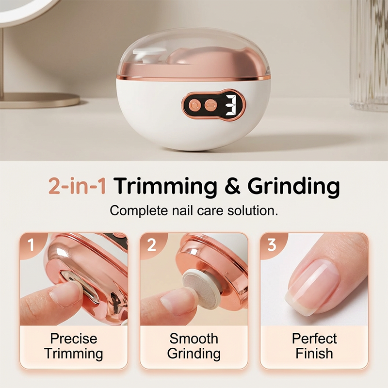 Automatisk Elektrisk Nageltrimmer & Slipmaskin