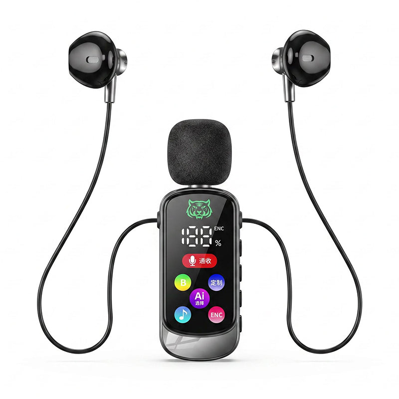 Bluetooth Karaoke-hörlurar med säker kragfjäderklämmа
