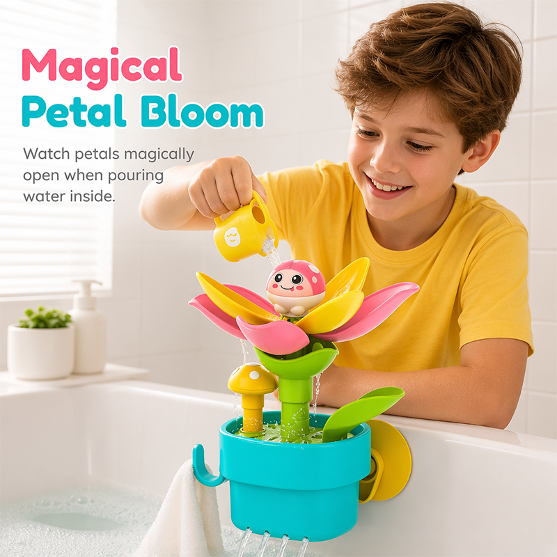 🛁 50 % RABATT NU! 🌸 Interaktiva badleksaker för småsyskon – magisk blomning, smart förvaring & BPA-fri – gör badtiden till dagens bästa stund 🧸