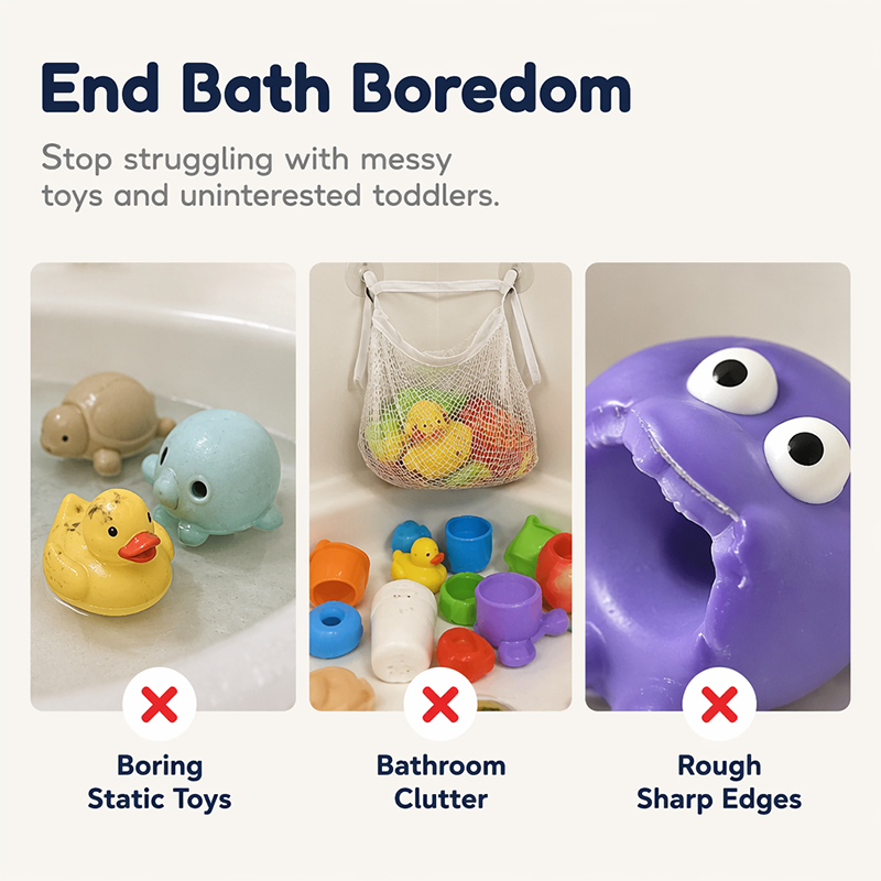 🛁 50 % RABATT NU! 🌸 Interaktiva badleksaker för småsyskon – magisk blomning, smart förvaring & BPA-fri – gör badtiden till dagens bästa stund 🧸