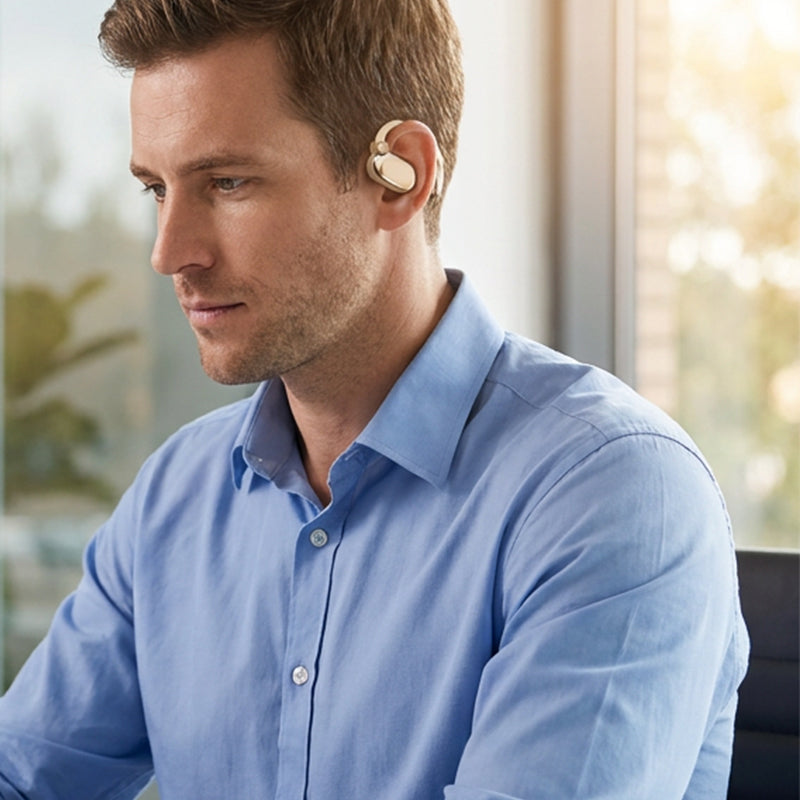 🎧 50 % RABATT NU! 🔦 Bekväma open-ear trådlösa hörlurar med LED & ficklampa – Bluetooth 5.4, riktat ljud & nödljus – perfekt för utomhusträning 🏃