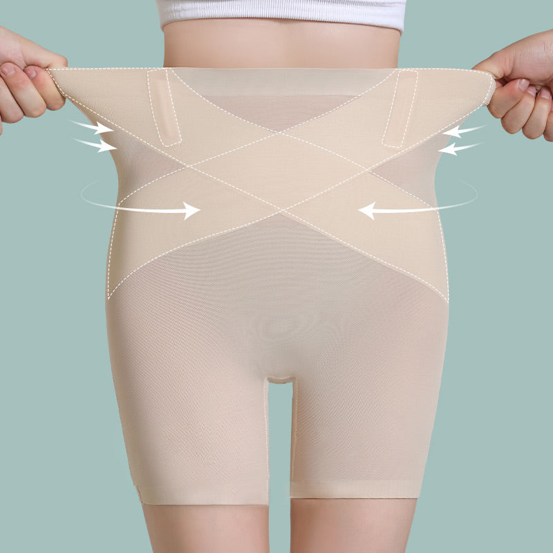 Sommar Andningsbara Mesh Boyshorts för Midjeformning
