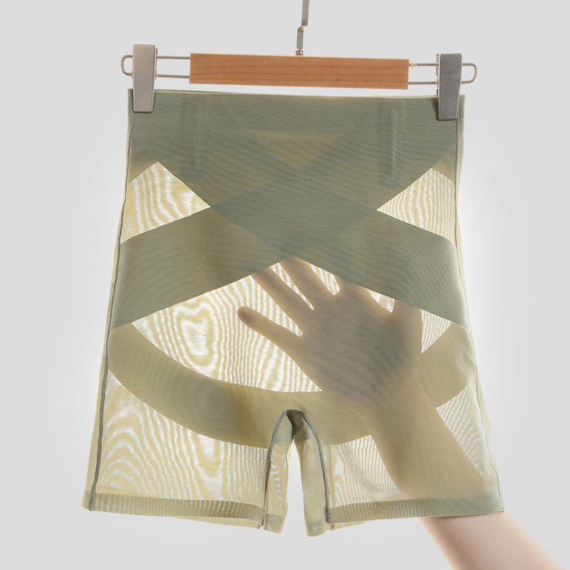 Sommar Andningsbara Mesh Boyshorts för Midjeformning