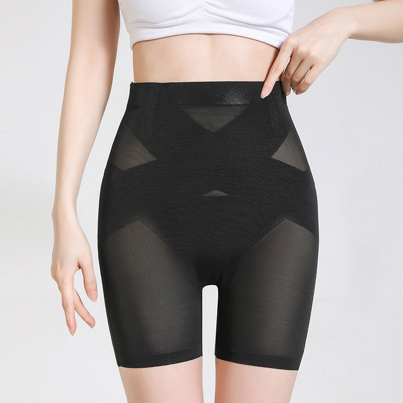 Sommar Andningsbara Mesh Boyshorts för Midjeformning