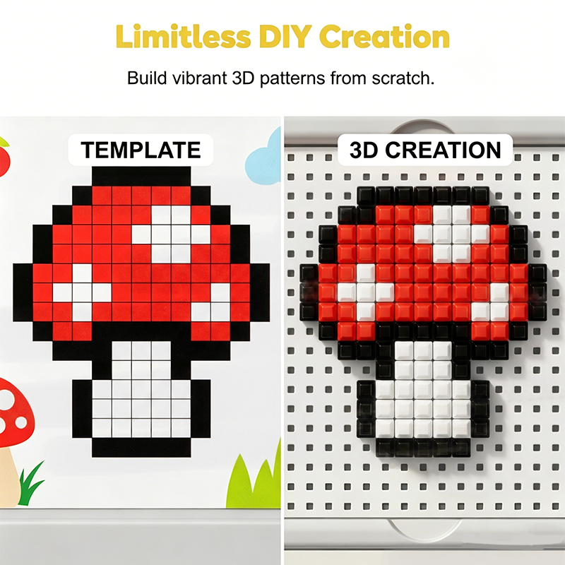 Creative 3D Mushroom Peg Puzzle