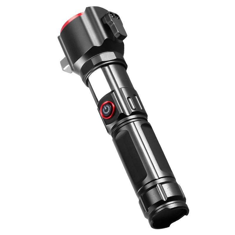 Vit Laser-LED-Ficklampa (Superljus, Lång Räckvidd – Säkerhetshammer)