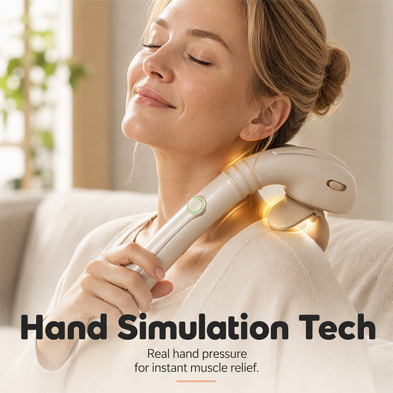 💆 50 % RABATT NU! 🔧 Ergonomisk ältningsmassage – 7-formad långt handtag för rygg, axlar & hela kroppen – perfekt för hemmabruk 🏠