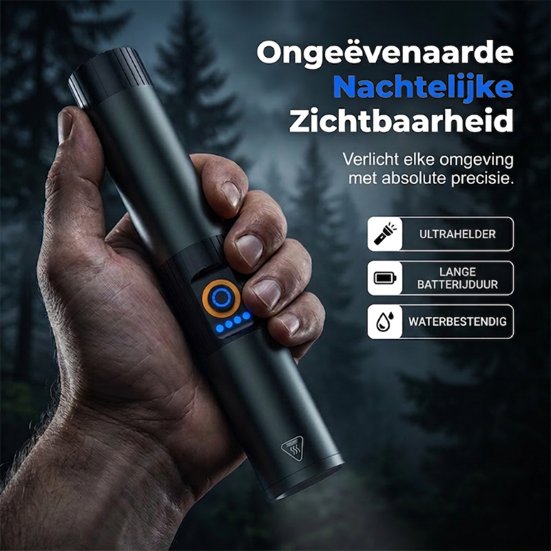 🔦 50 % RABATT UNDER BEGRÄNSAD TID! ✨ Extremt stark taktisk ficklampa med zoomfunktion – tålig, vattentät, uppladdningsbar 🏕️