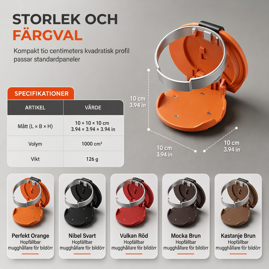 🚗 50% RABATT NU! ☕ Multifunktionell hopfällbar mugghållare för bildörr – elegant & klämmonterad – perfekt för en stilren och organiserad kupé 🛡️