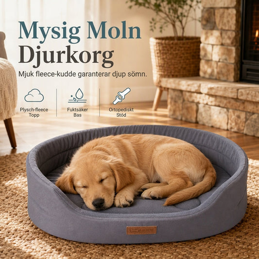 ✨50% RABATT NU! !✨Avtagbart ovalt husdjurssäng av polarfleece och oxfordtyg med fuktavvisande, halkfri botten och skumkudde för hundar och katter
