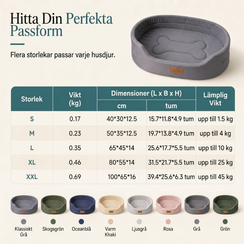 ✨50% RABATT NU! !✨Avtagbart ovalt husdjurssäng av polarfleece och oxfordtyg med fuktavvisande, halkfri botten och skumkudde för hundar och katter