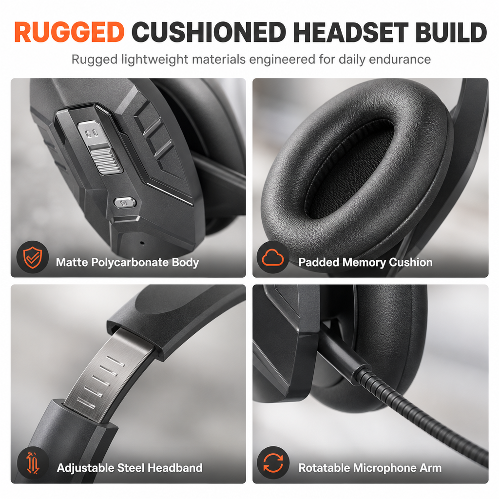 Trådlöst Bluetooth-headset för callcenter med ENC-brusreducering och automatisk parkoppling för kundservice och lastbilsförare