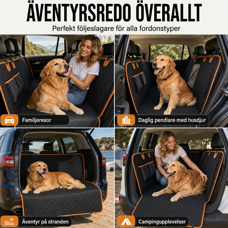 🐶 50 % RABATT NU! 🚗 Vattentåligt bilsätesskydd för husdjur – 4-i-1 design i 600D Oxford, skyddar mot smuts och repor 🛡️
