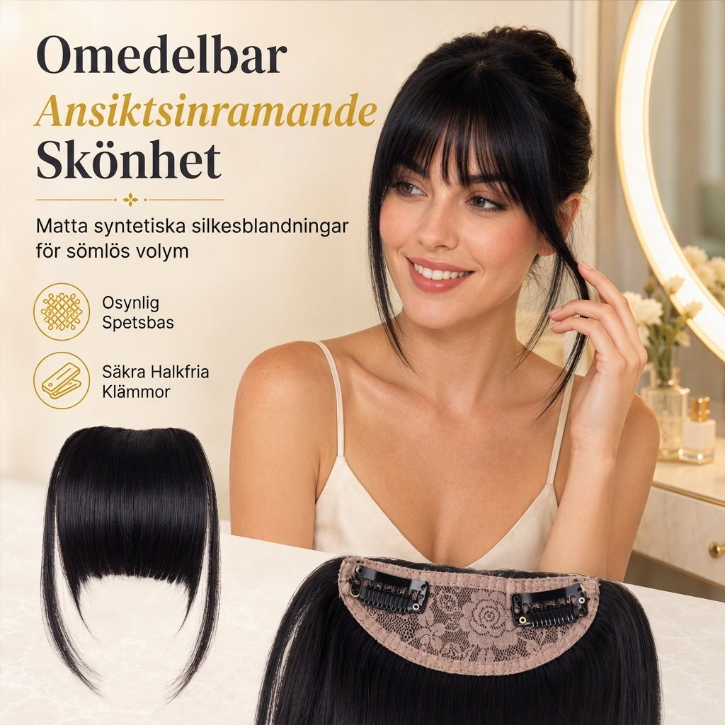 💇‍♀️ 50 % RABATT NU! ✨ Lös lugg & sidoskuggor med klippor – naturligt ansiktsramande utan att klippa håret 🌿
