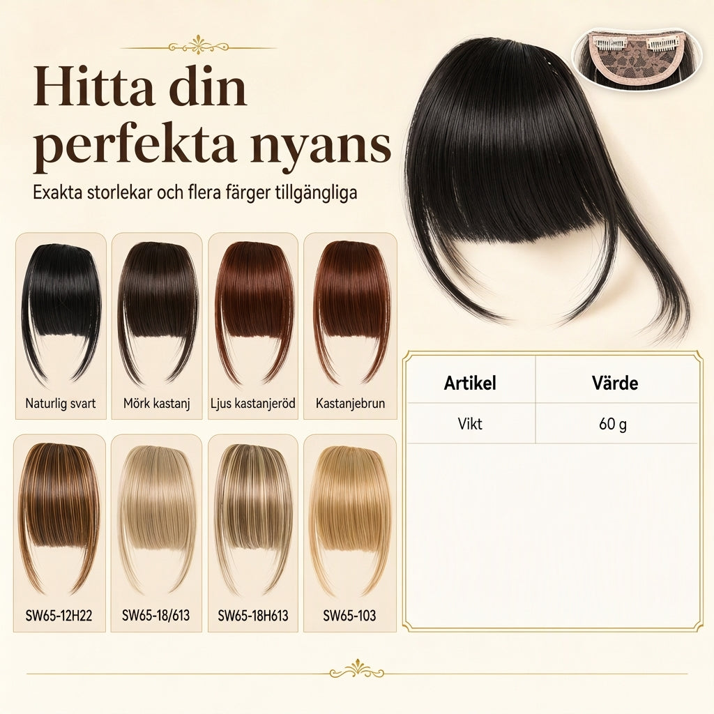 💇‍♀️ 50 % RABATT NU! ✨ Lös lugg & sidoskuggor med klippor – naturligt ansiktsramande utan att klippa håret 🌿