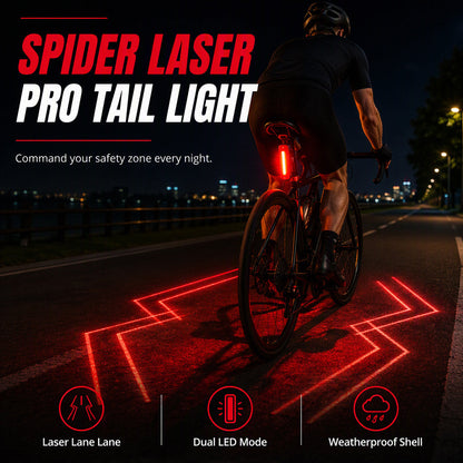 🚴 TIDSBEGRÄNSAT ERBJUDANDE: 50 % RABATT! 🔴 Uppladdningsbar baklampa för cykel – laservarning, IPX5-vattenskydd, USB-laddning 💡