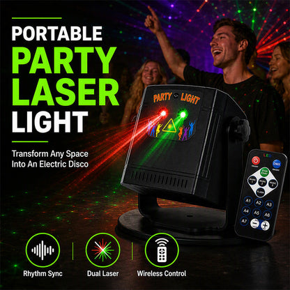 Uppladdningsbar partylaser med fjärrkontroll