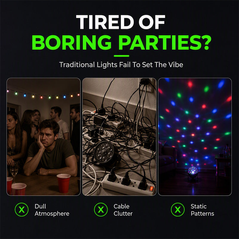 Uppladdningsbar partylaser med fjärrkontroll