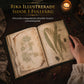 📜 50% RABATT 📖 Europeisk vintage anteckningsbok, hårt ihåligt omslag, guldfolie & färgillustrationer