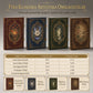 📜 50% RABATT 📖 Europeisk vintage anteckningsbok, hårt ihåligt omslag, guldfolie & färgillustrationer