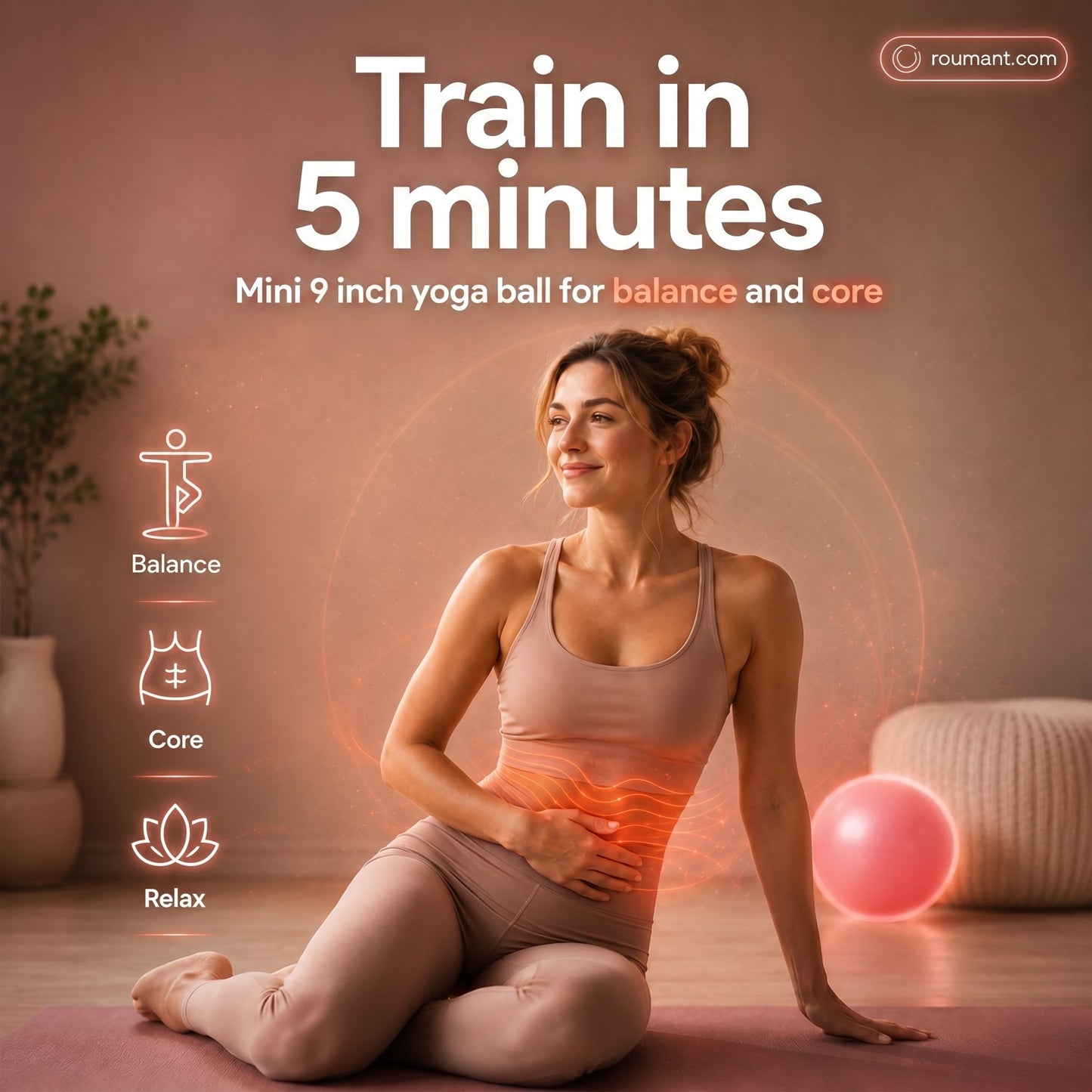 🤸⚽ 25 cm Pilatesboll – Explosionssäker yogaboll med bikakemönster 🧘