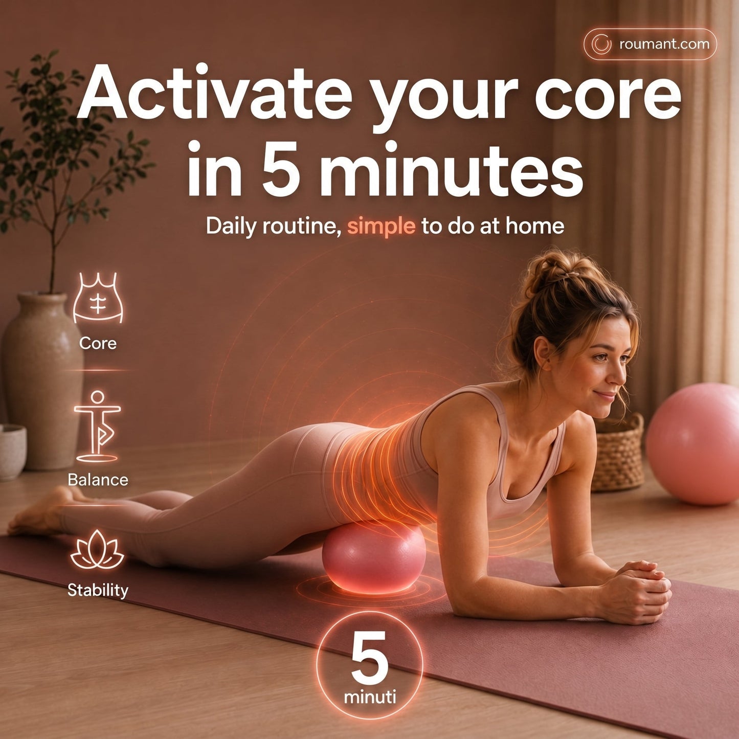 🤸⚽ 25 cm Pilatesboll – Explosionssäker yogaboll med bikakemönster 🧘