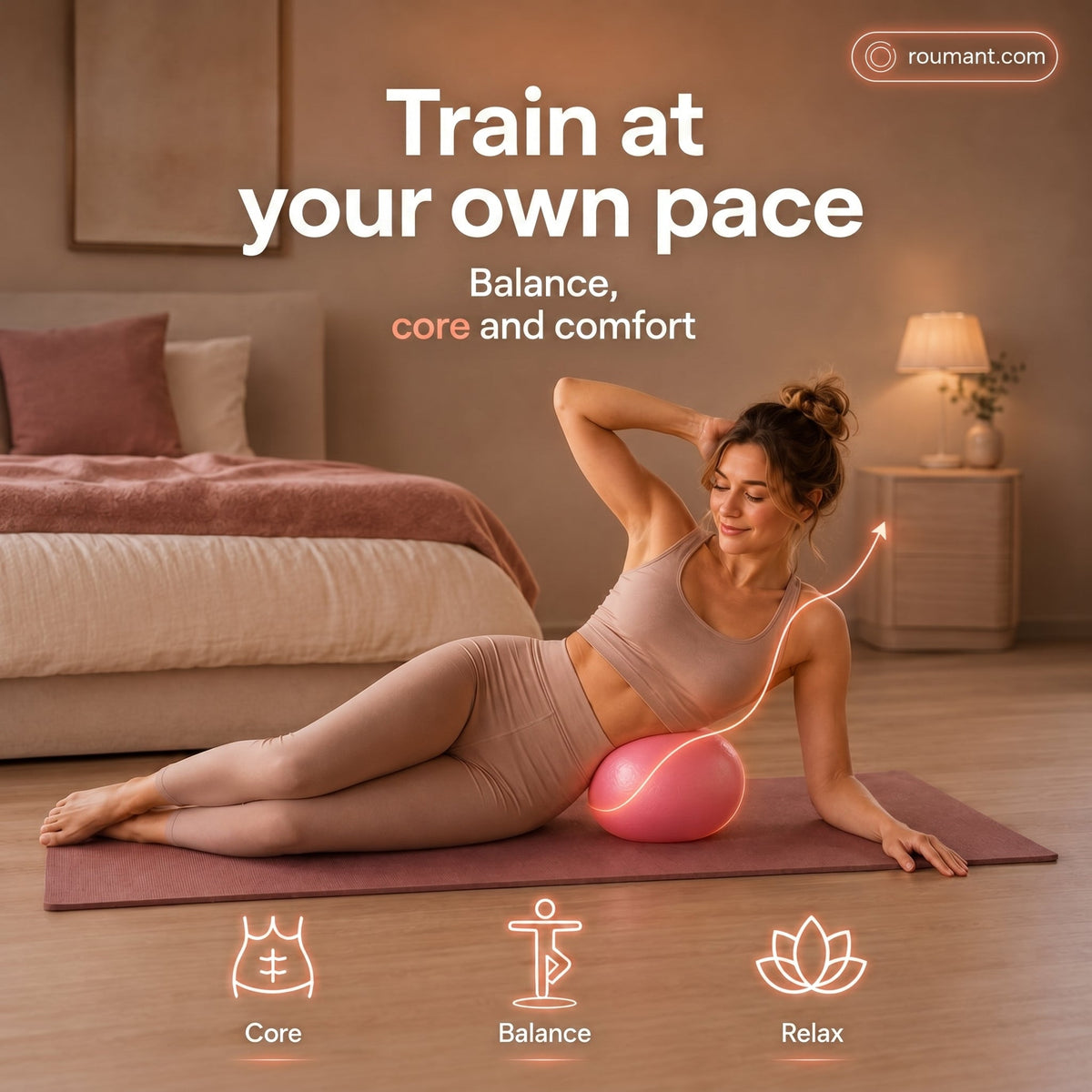 🤸⚽ 25 cm Pilatesboll – Explosionssäker yogaboll med bikakemönster 🧘