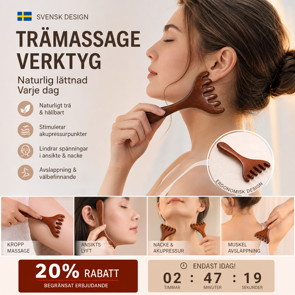 6-SPETSIG MERIDIANKAM - Akupressurskalpmassagerare